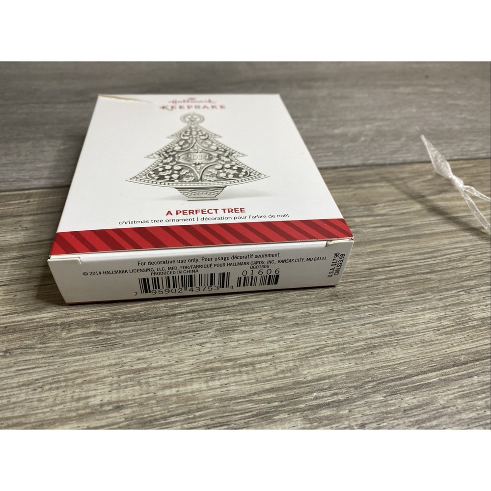 Hallmark Keepsake Christmas Ornament 2014 A PERFECT TREE Silver Metal - Picture 10 of 14